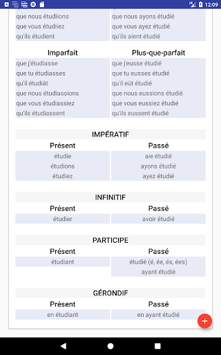 Conjugaison Française