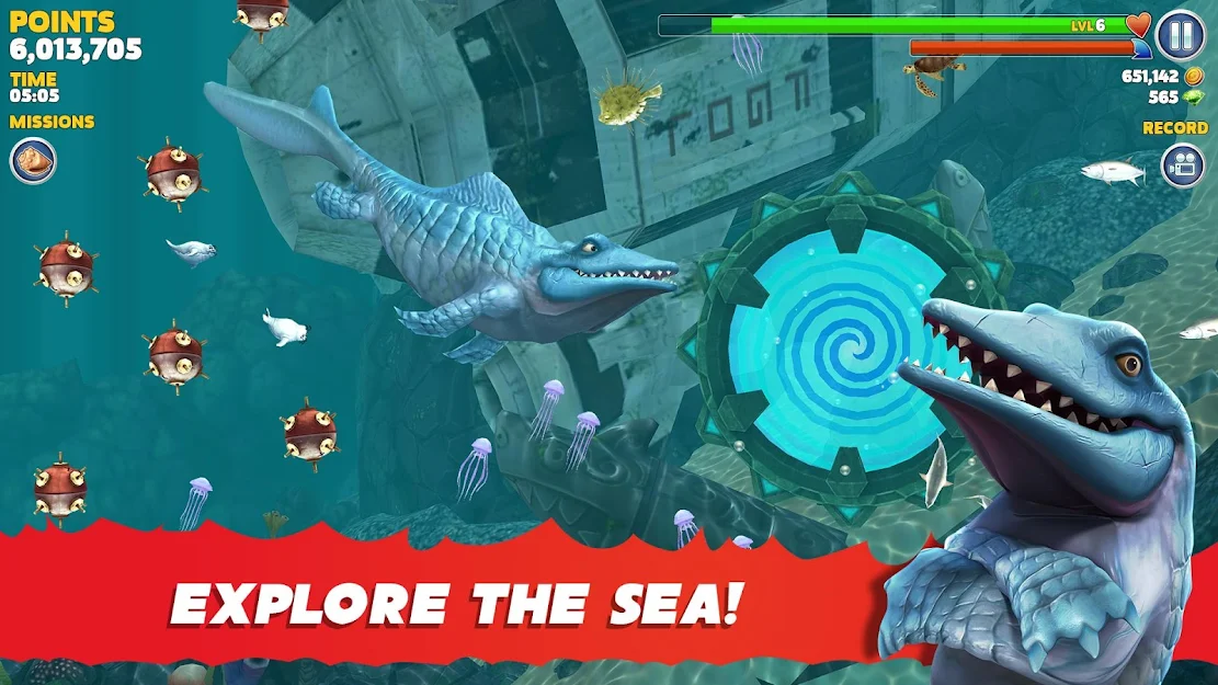 Latest Hungry Shark Evolution MOD APK 100% [Working] Unlimited Money and Gems:
