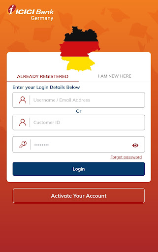 Android application ICICI Bank Germany iMobile screenshort