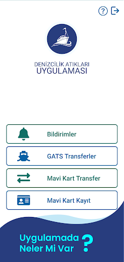 Android application Denizcilik Atıkları Uygulaması screenshort