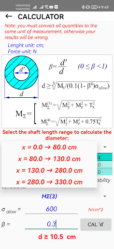 Shaft Design Caculations Screen 3