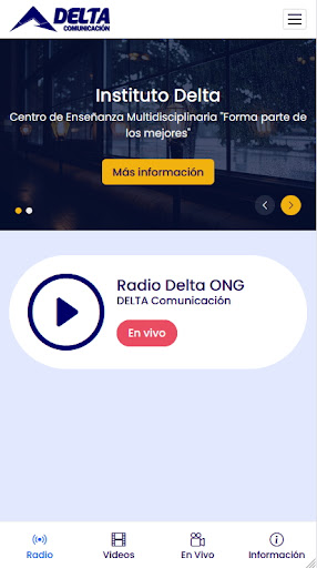 Android application Delta Bolivia ONG screenshort