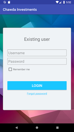 Android application Chawda Investments screenshort