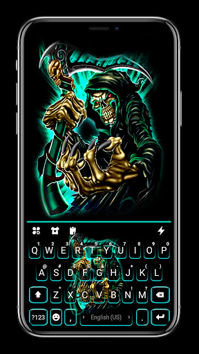 Android application Neon Reaper Skull Theme screenshort