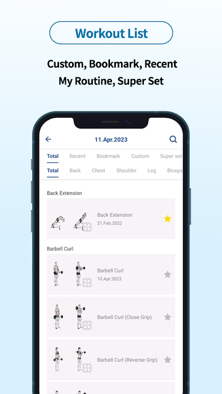 Workout - Log, Report, Program Screen 3