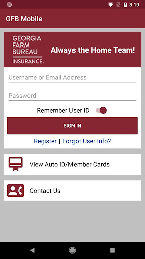 Android application Georgia Farm Bureau screenshort