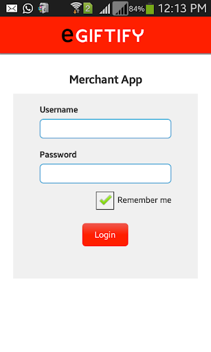 Android application eGiftify Merchants screenshort