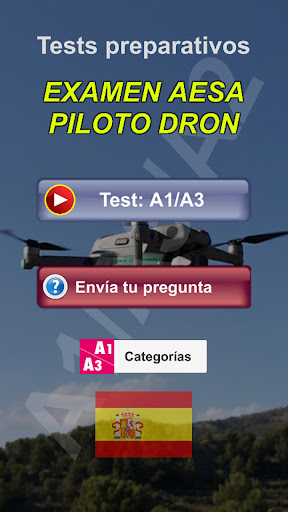 Android application Tests examen piloto dron aesa screenshort