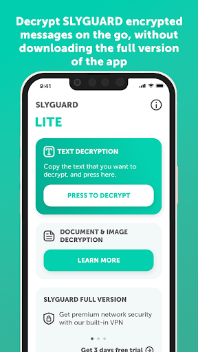 Android application SLYGUARD Lite screenshort