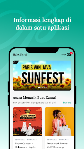 Android application Paris Van Java screenshort