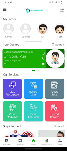 Android application Dr Puri's Clinic screenshort