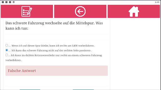 Führerscheinprüfung Schweiz Screenshot