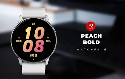 Peach Bold Watch Face