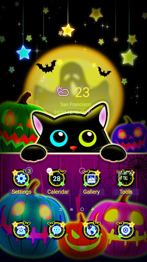 Android application Halloween Black Cat- Wallpaper screenshort