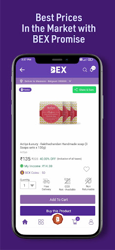 BEX: Social Commerce App Screen 3