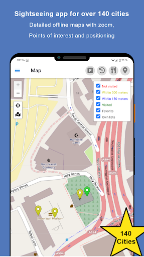 Android application Sightseeing Leicester screenshort