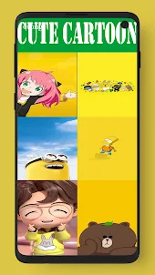 Cute Cartoon Yellow Wallpaper