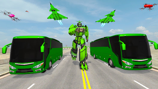 Bus Robot Car Game: Robot Game