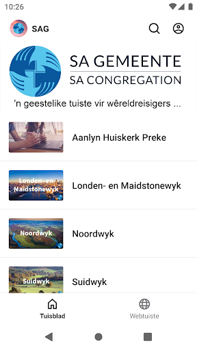 Android application SA Gemeente/Congregation screenshort