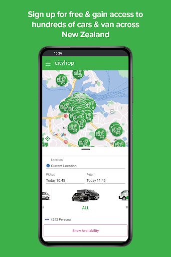 Android application Cityhop screenshort