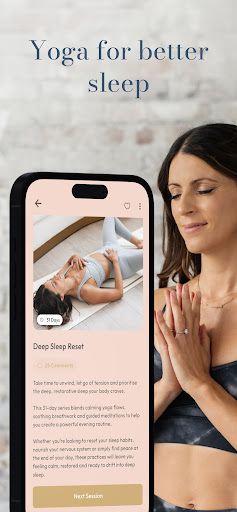 Screenshot of Yoga Happy with Hannah Barrett