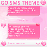 THEME FOR GO SMS PINK HEARTS icon