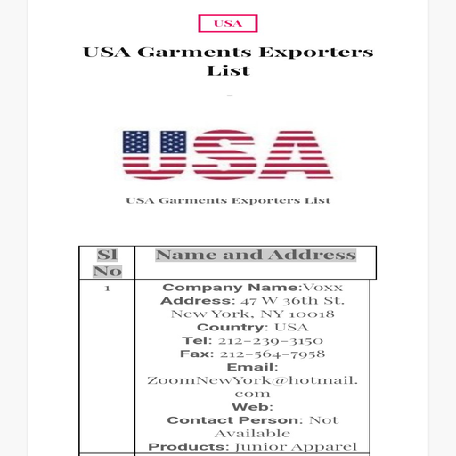 Garments (RMG) Buyer List & In Screen 3