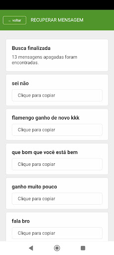 Ler Mensagens Apagadas Screen 2