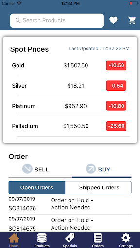 Android application FizTradeMobile screenshort