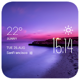 Suez weather widget/clock icon