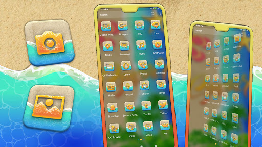 Summer Beach Launcher Theme Screen 2