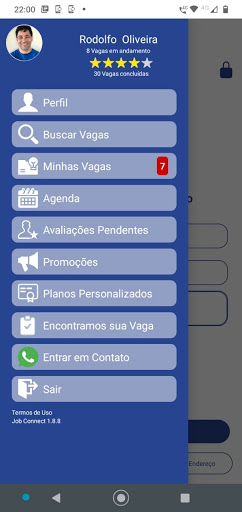 Android application JOB Connect screenshort