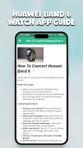 Huawei Band 6 Watch App Guide