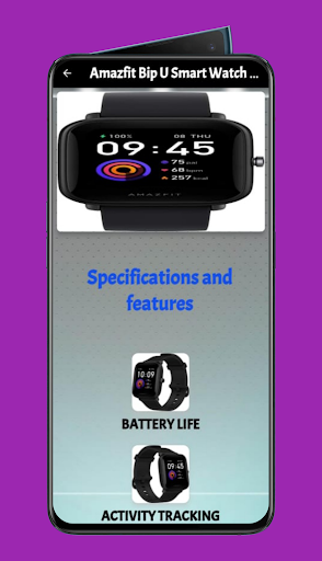 Android application Amazfit Bip U guide screenshort