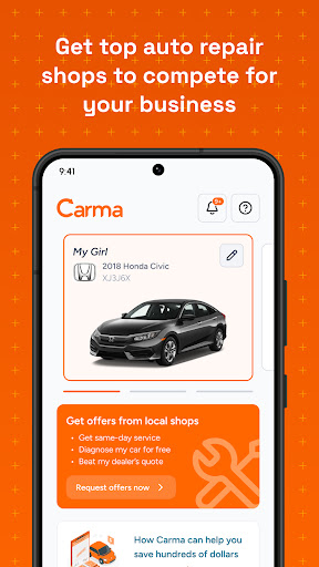 Android application Carma | Auto Repair & Services screenshort