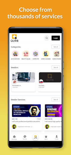 Android application QURB screenshort