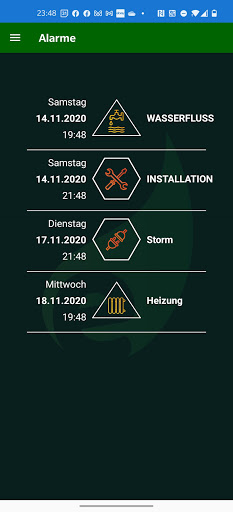 Greener Alarm App Screen 2