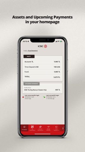 Android application ICBC Turkey screenshort