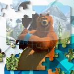 Cover Image of Скачать Bear Grizzy Games Jigsaw  APK