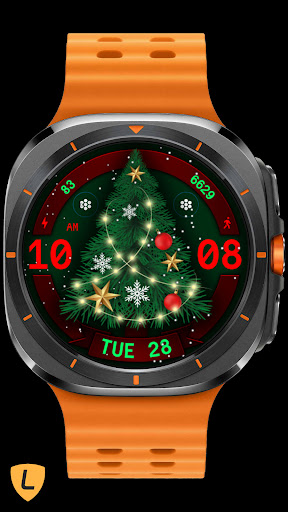 Android application Christmas Tree Watch Face 083 screenshort
