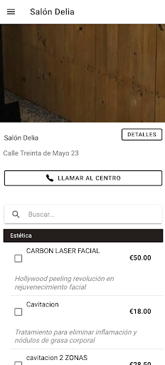 Android application Salón Delia screenshort