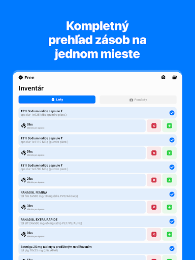 Liekosklad - Inventúra liekov screenshot 9