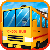 Blocky Urban City Schoolbus 3D icon