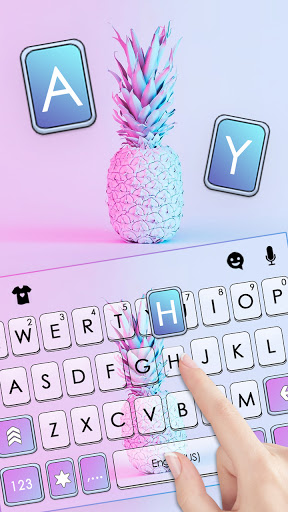Pineapple Pastel Keyboard Back Screen 2
