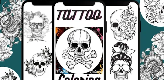 Tattoo Skull Bone Coloring