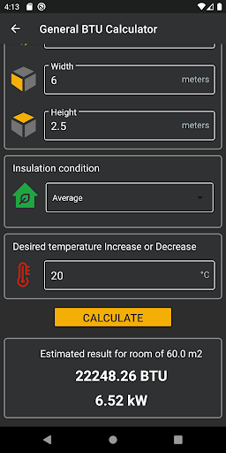 BTU Calculator Lite - AC