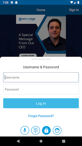 Android application Encurage Financial Network screenshort