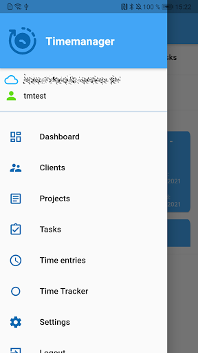 Android application Nextcloud Timemanager screenshort