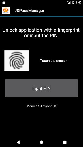 Android application JSPassManager screenshort