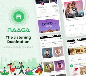 Raaga Hindi Tamil Telugu songs videos and podcasts Screenshot